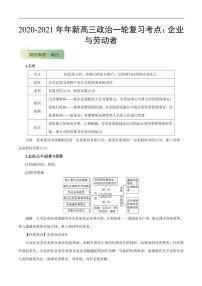 2020_2021年高考政治一轮复习考点企业与劳动者