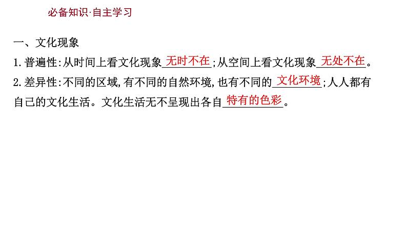 2021-2022学年高中政治新人教版必修3 第一单元文化与生活第一课第一框体味文化 课件03