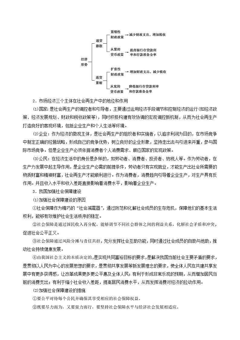 2022届高考政治一轮复习新人教版必修1 第3单元收入与分配单元综合提升教案第2页