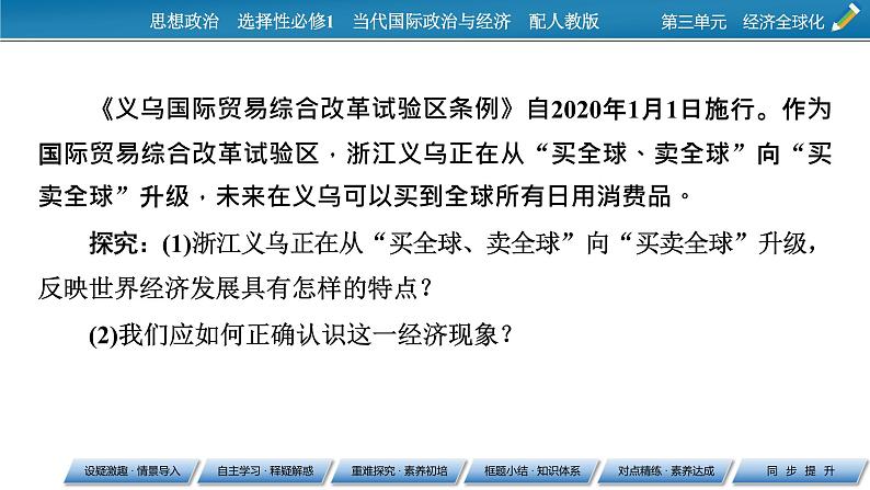 2021-2022学年新教材部编版政治选择性必修1课件：第6课+第1框+认识经济全球化第4页