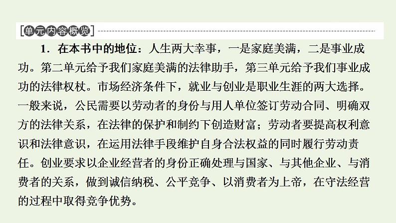 新教材高中政治第3单元就业与创业课件+学案+课后练习+单元测评打包15套部编版选择性必修202