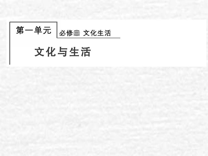 高中政治一轮复习第一单元文化与生活1文化与社会课件新人教版必修3第1页