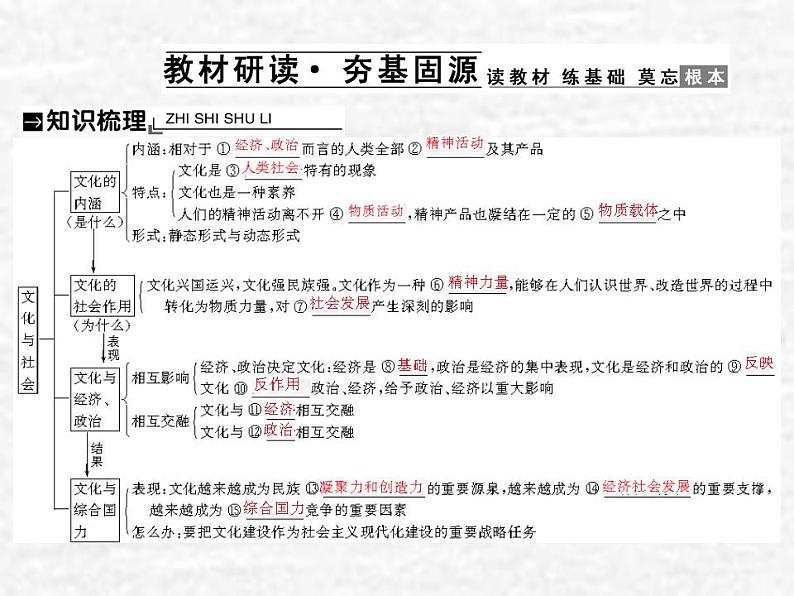 高中政治一轮复习第一单元文化与生活1文化与社会课件新人教版必修3第3页