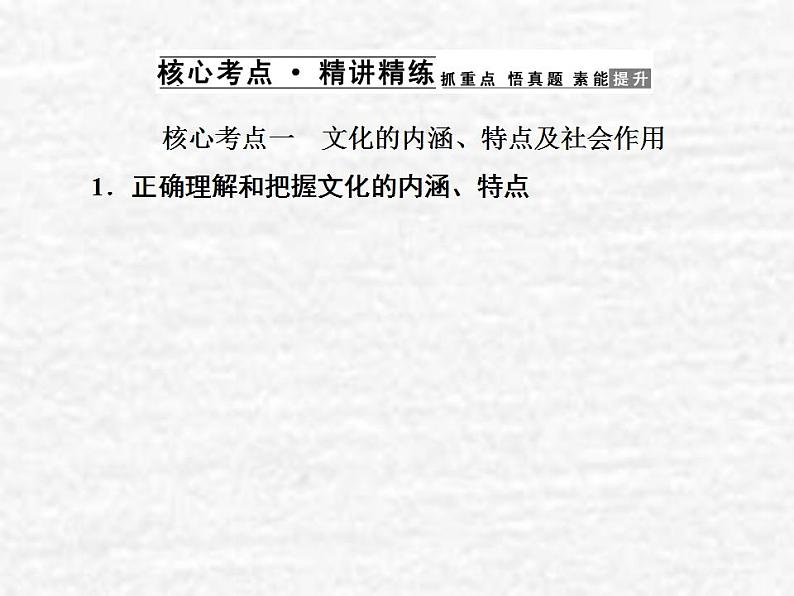 高中政治一轮复习第一单元文化与生活1文化与社会课件新人教版必修3第4页