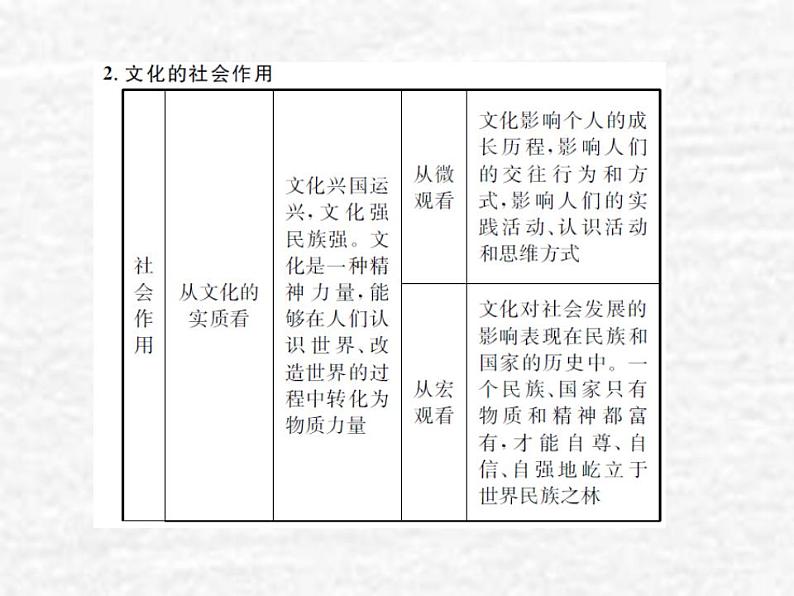 高中政治一轮复习第一单元文化与生活1文化与社会课件新人教版必修3第8页