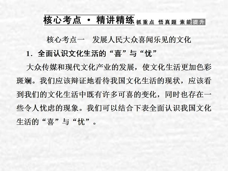 高中政治一轮复习第四单元发展中国特色社会主义文化8走进文化生活课件新人教版必修3第4页