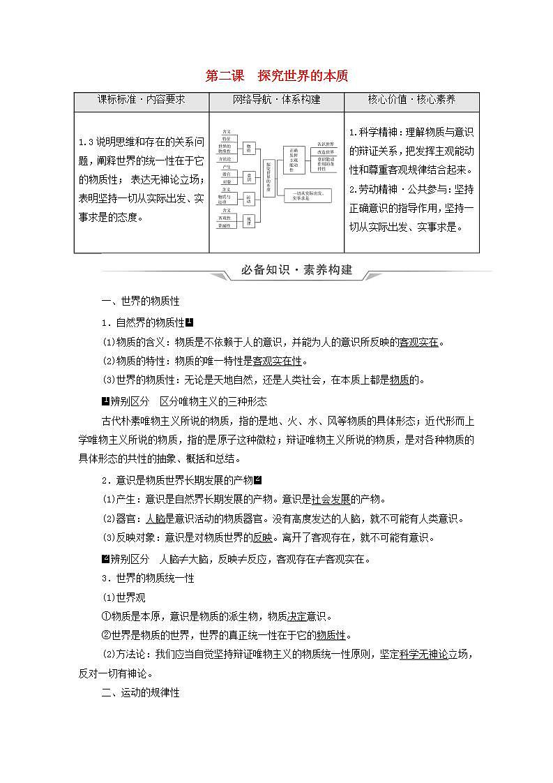 高中政治一轮复习第1单元探索世界与把握规律课件+学案打包8套新人教版必修401