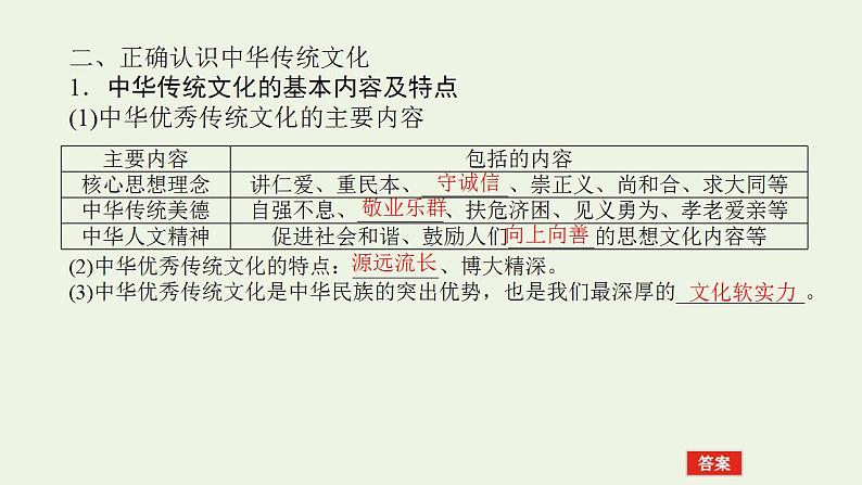 新教材高考政治一轮复习第三单元文化传承与文化创新7继承发展中华优秀传统文化课件新人教版必修4第6页