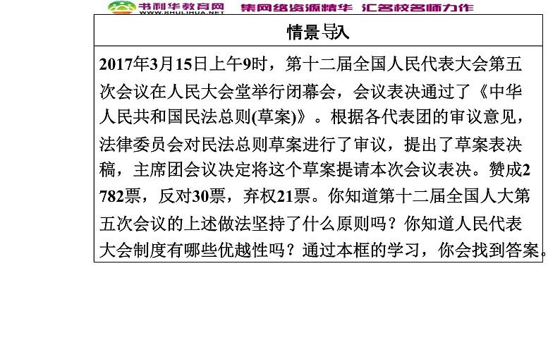 新版高中政治人教版高一必修二课件：第三单元_第五课_第二框人民代表大会制度：我国的根本政治制度第3页