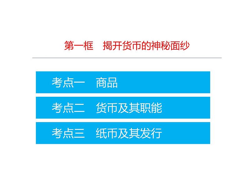 2022届新高考政治一轮专题复习《经济生活》课件：第1课 神奇的货币第4页