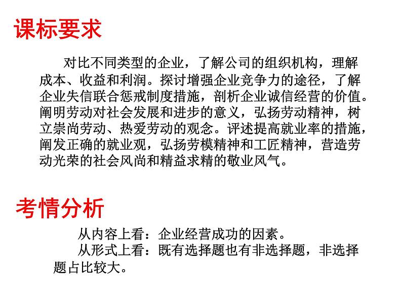 2022届新高考政治一轮专题复习《经济生活》课件：第5课 企业与劳动者第2页