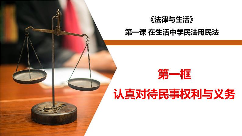 1.1 认真对待民事权利与义务（课件）-高二政治同步课堂教材解读精品课件（部编版选择性必修二）第1页