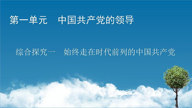 统编版政治必修3.政治与法治-综合探究1 始终走在时代前列的中国共产党 课件（16张PPT）第1页