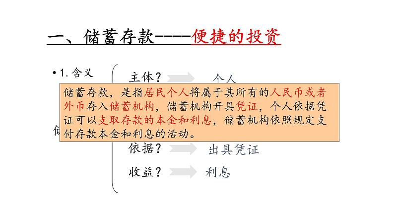 人教版新课标高中政治必修1第二单元6.1储蓄存款和商业银行 课件（共32张PPT）第4页