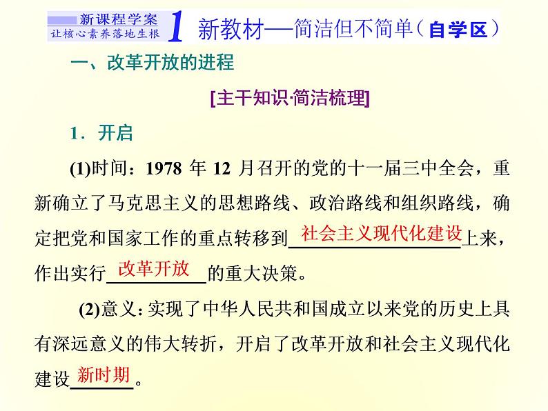 （新教材）2019-2020学年统编版高中政治必修一课件：第三课  第一框　伟大的改革开放04