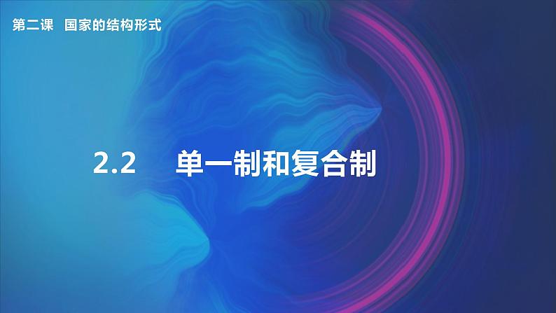 2.2单一制和复合制（课件+视频）2021-2022学年高中政治统编版选择性必修1当代国际政治与经济01