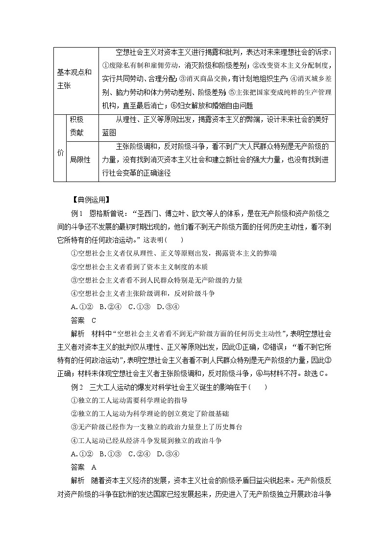 高中政治必修一 1.2《科学社会主义的理论与实践》参考学案02