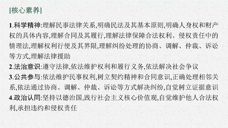 2022届高三政治（新教材）二轮复习课件：专题十三 民事权利义务与社会争议解决05