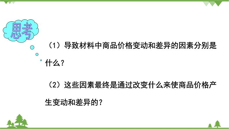 第二课 多变的价格1.2.1 影响价格的因素 PPT课件03