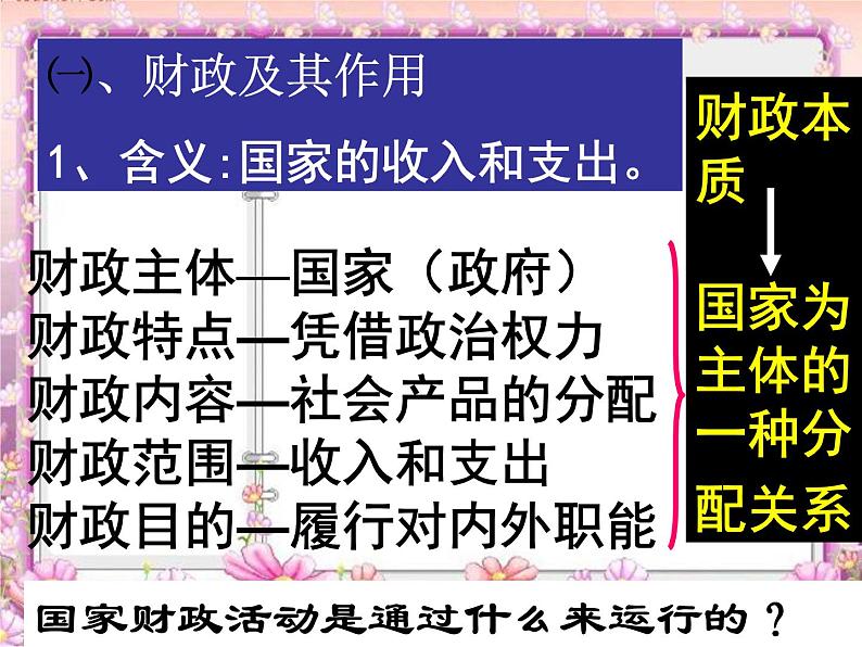 第八课 财政与税收 8.1国家财政 PPT课件04