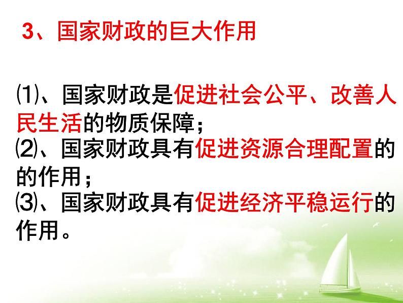 第八课 财政与税收 8.1国家财政 PPT课件07