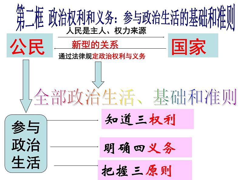 人教版高中政治必修二 政治生活1.2 政治权利与义务：参与政治生活的基础和准则 课件第3页