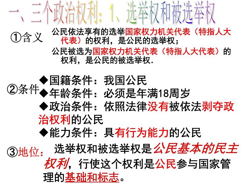 人教版高中政治必修二 政治生活1.2 政治权利与义务：参与政治生活的基础和准则 课件第8页