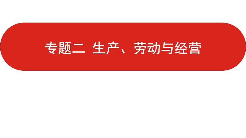 全国通用高中政治一轮复习《专题二   生产、劳动与经营》课件01