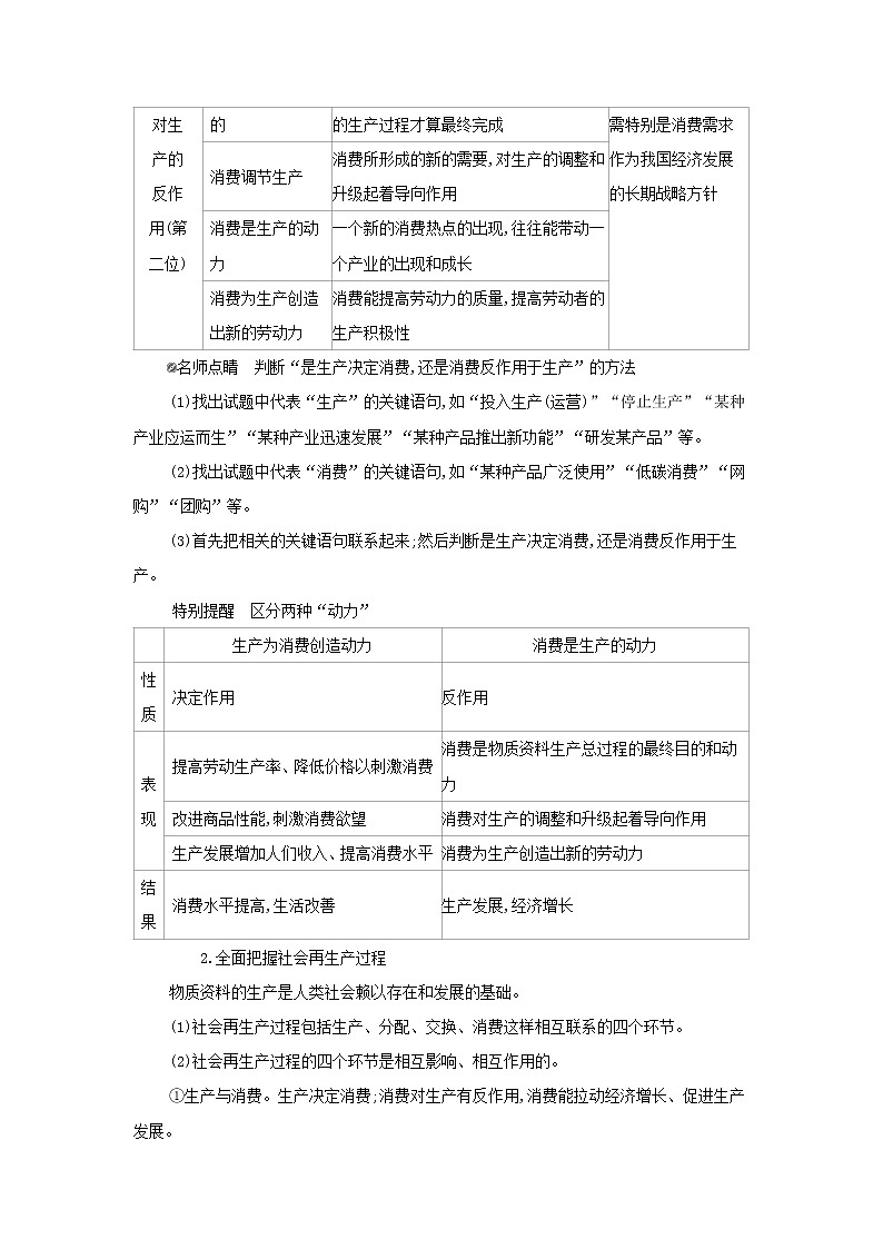 江苏专用2022版高考政治总复习第二单元生产劳动与经营第1课时生产与生产资料所有制教案03