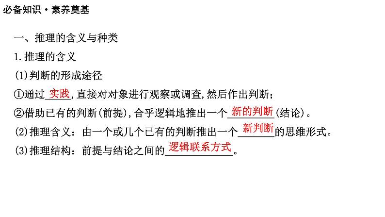 统编高中政治选择性必修3 6.1推理与演绎推理概述 课件第3页