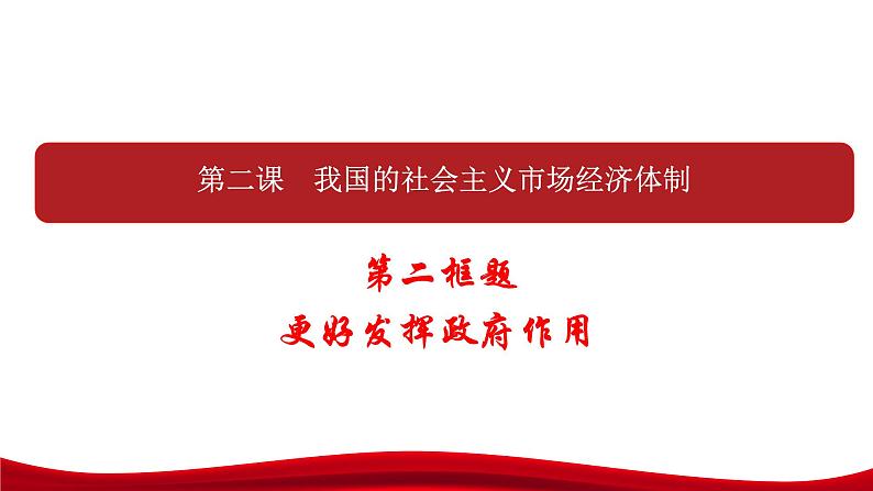 必修2政治新教材人教22更好发挥政府作用ppt_3第2页