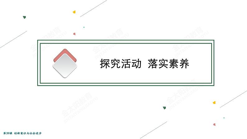 2022届高考政治一轮总复习 第十五单元 思想方法与创新意识 第39课　创新意识与社会进步 课件第3页