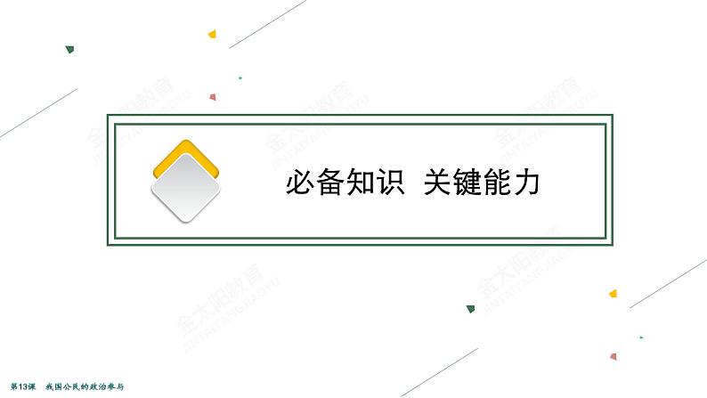 2022届高考政治一轮总复习 第五单元 公民的政治生活 第13课　我国公民的政治参与 课件08