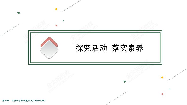 2022届高考政治一轮总复习 第十二单元 发展中国特色社会主义文化 第31课　培养担当民族复兴大任的时代新人 课件第3页