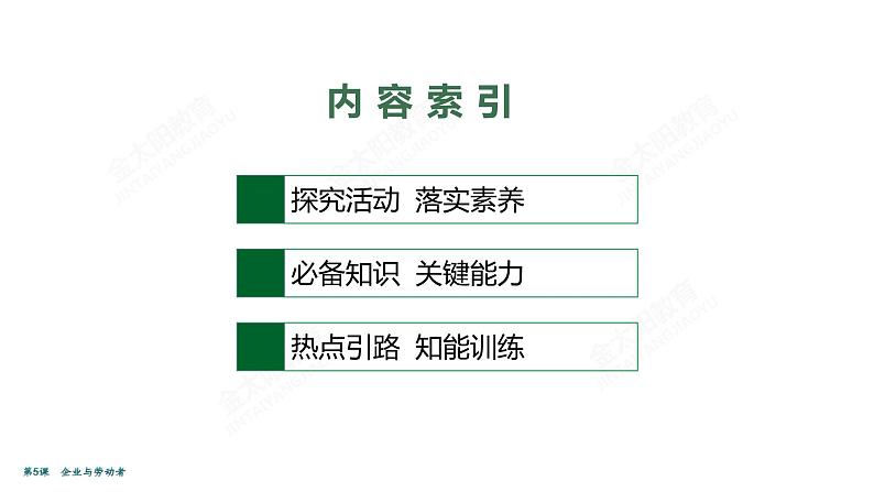 2022届高考政治一轮总复习 第二单元 生产、劳动与经营 第5课　企业与劳动者 课件第2页