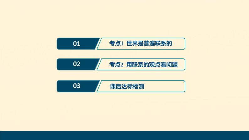 2021年 高中政治 一轮复习必修4 第三单元 思想方法与创新意识 第七课 唯物辩证法的联系观 课件02