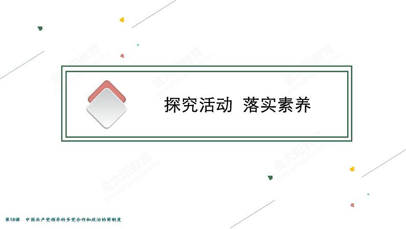 2022届高考政治一轮总复习 第七单元 发展社会主义民主政治 第18课　中国共产党领导的多党合作和政治协商制度 课件第3页