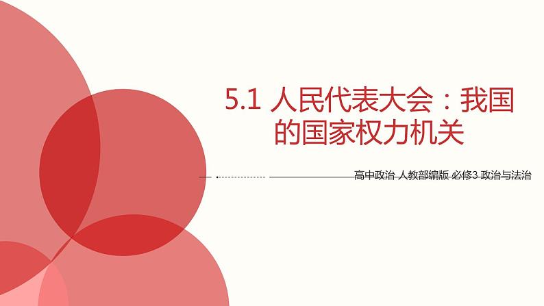 5.1 人民代表大会：我国的国家权力机关 课件1 高中政治人教部编版必修3 （2022年）01