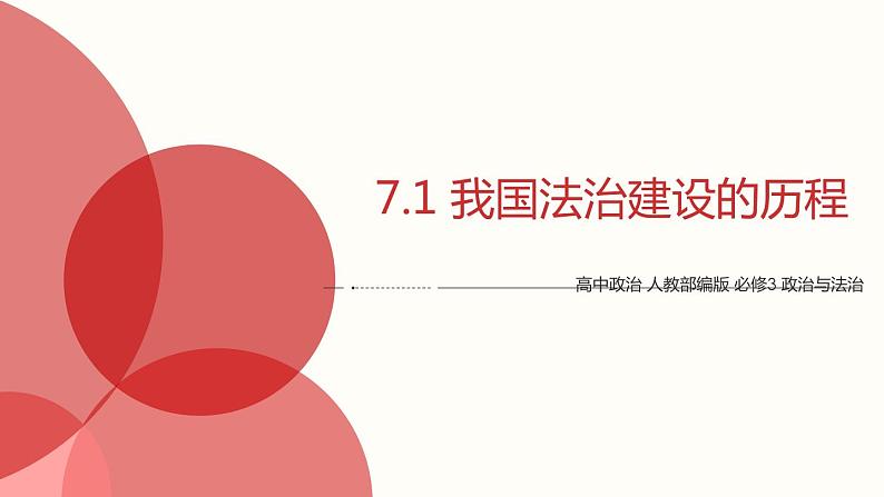 7.1 我国法治建设的历程 课件1 高中政治人教部编版必修3 （2022年）01