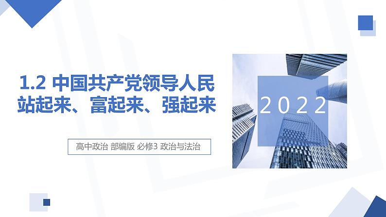 1.2 中国共产党领导人民站起来、富起来、强起来 课件 高中政治人教部编版必修3 （2022年）01