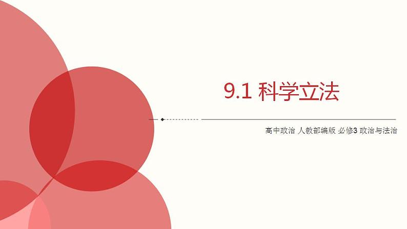 9.1 科学立法 课件1 高中政治人教部编版必修3 （2022年）第1页