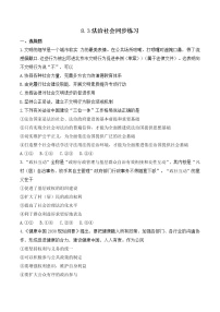 高中政治 (道德与法治)人教统编版必修3 政治与法治法治社会练习