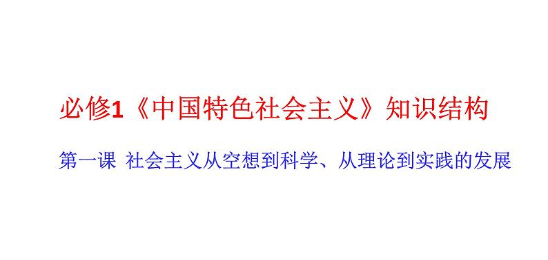 中国特色社会主义知识结构课件-2021-2022学年高中政治统编版必修一01