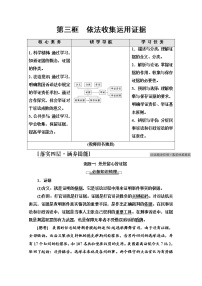 高中政治 (道德与法治)人教统编版选择性必修2 法律与生活依法收集运用证据学案及答案