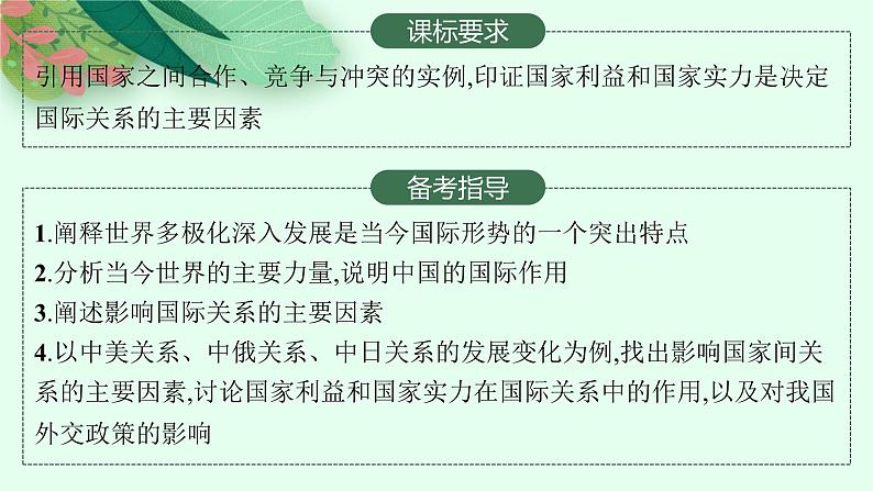 人教版新高考思想政治一轮复习课件--多极化趋势第2页