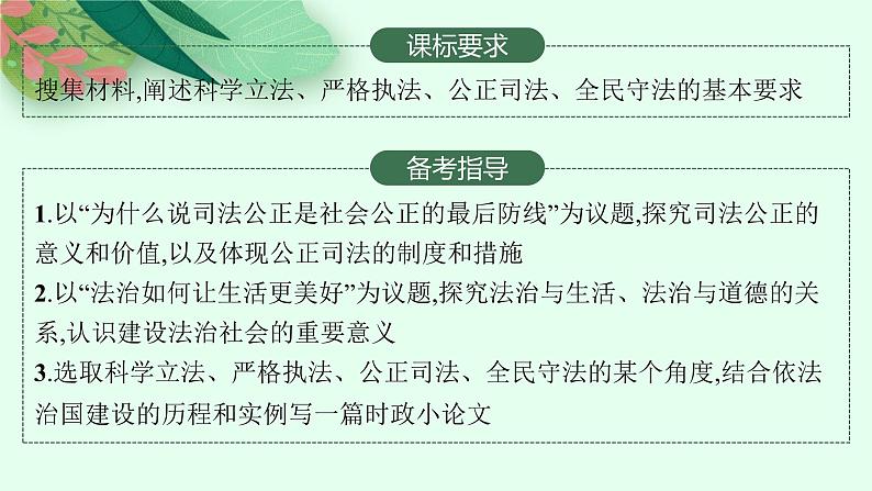 人教版新高考思想政治一轮复习课件--全面推进依法治国的基本要求02