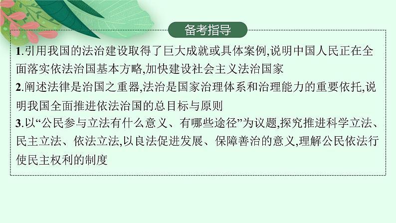 人教版新高考思想政治一轮复习课件--治国理政的基本方式第3页