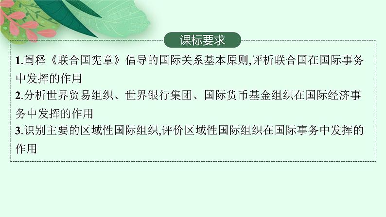 人教版新高考思想政治一轮复习课件--主要的国际组织02