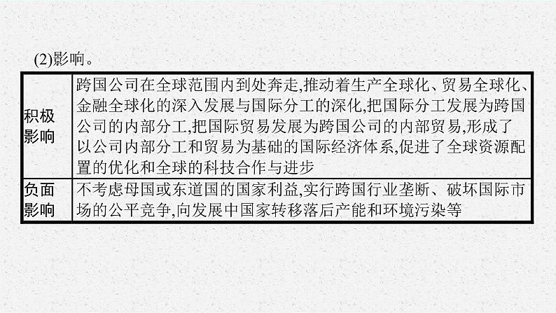 人教版新高考思想政治一轮复习课件--走进经济全球化08