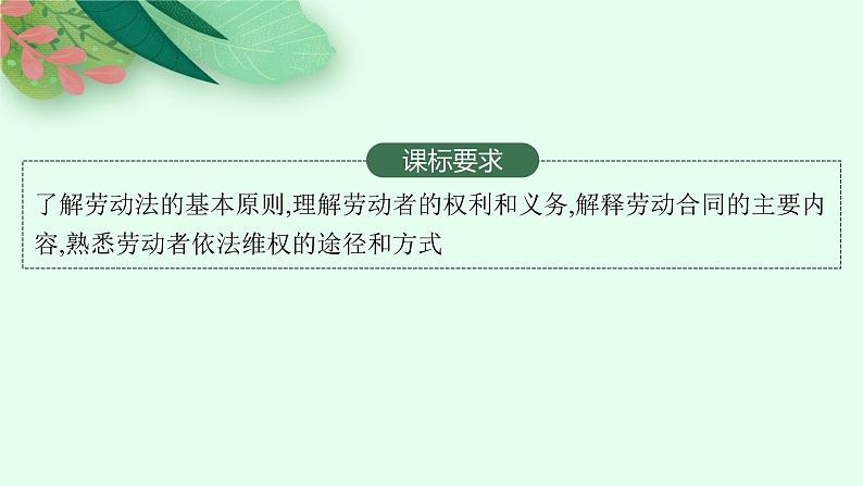 人教版新高考思想政治一轮复习课件--做个明白的劳动者02